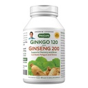 ANDREW LESSMAN Ginkgo 120 plus Ginseng 200 mg - 30 Capsules - Standardied Extract Blow, Brain, Memory and Cognitive Fungsi. Adaptogen, Combats Stress dan Fatigue. Tidak Ada Alamat
