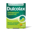 Dulcolax Stimulant Laxative Tablet, Predictable & Effective Constipation Relief, Relieves Straining & Bloating, Bisaceyl 5 mg, 50 Count