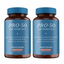 Vitamin Bounty Pro-50 Probiotic 50 Billion CFU - 13 Strain Suplement for Men & Women + Pregrance - Digetical Health & Gut Dukung - Laccoillus & Bifidobacterium