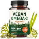 Vegan Omega 3 Algae Oil 124; Plant Based DHA EPA 124; Desurinably Sourinced, No Carrageenan, Non GMO 124; Heart, Brain, and Eye Health 124; Fish Oil Alternative 124; Algae Omega 3 Suplemen 124; 60 Softgel Capsules