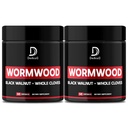 Wormwood Capsules - 12 Herbs Blended Black Walnut, Cloves, Ginger, Turmeric, Cinnamon, Apple, Vassia - 2 Packs 50 Kapsul
