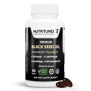 Minyak Benih Hitam 3% Thymoquinone Standarined - Secara klinis Dipelajari, tingkat USP, Cold- Menekan Nigella Sativa Thymoquin, Non-GMO - 60 Softgels