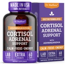 Dr. Matthew Cortisol Reducer Tambahan untuk Perempuan. Dukungan Adrenal dengan Ashwagandha, Rhodiola & Ginseng - A Detox Cocktail to Lower Cortisol & Aid Relaxation, Calm and Restful Sleep