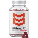 MTN OPS Vitamin D3 K2 Gummies, 5000 IU Vitamin D3 dan Vitamin K2 MK7, Gluten- Bebas dengan Natural Strawberry Flavor, 60 Soft- Chew Gummi, 60 Pelayan per Kontainer