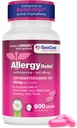 Obat Peninggalan Allergy: Antihistamine Diphenhydramine 25mg (600 Tablet Per Bottle) Nilai Pack Alag 124; Relieve for Itchy Eyes, Sneezing, Runny Nose 124; Seasonal atau Outdoor Allergies