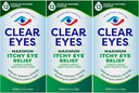 Clear Eyes Maksimum Itchy Eye Relief Eye Drops, 0.5 Fl Oz (Pack of 3)