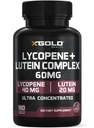 Lycopene + Lutein 60mg Suplemen Atlet 124; Eye Health & Vision Dukung Atter4. Antioksidant untuk Heally Eyes & Skin 124; Non-GMO, Gluten Free 124; 180 Vegetarian Capsules 124; Dibuat di Amerika Serikat