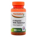 Vitamin E sebagai dl-Tocopheryl Acetate dan d- Alpha--Tocopherol Plus Selenium, antioksidant Suplemen, Dukungan Imune, Mendukung Skin Healten, Bebas, Non-GMO, 90 softgeels Dibuat di AS