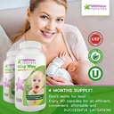 Dukungan Lactation Support untuk Susu Payudara Increased Breatmilk, Kapsul Suplemen Lactation with Milk Thistle Organic Fenugreek Seeds, Moringa Powder, Breastmilk Postnatal Vitamin Untuk ibu.