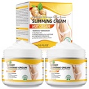 2 PCS VOGSIG Ginger Slimming Cream - Anti Cellulite, Pembakaran Gemuk, Tightening & Moisturizing, 1oz masing-masing