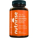 NutriRise Organic Ashwagandha Root Kapsul dengan Black Pepper, 1300mg, Natural Stress & Mood, Thyroid, dan Imune Suplemen Dukungan, Kejelasan, Fokus & Energi, Gluten Bebas, 120 Cacah