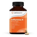 LifeSeasons Inflamma- X Joint & Tissult Suppplement - Mendukung Komfort Otot, Pemulihan & Fleksibilitas - Herbal Formula dengan Turmeric, Bromlein, Protease - 60 Capsules