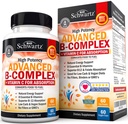 Vitamin B Kompleks dengan Vitamin C untuk Absorpsi Maksimal - Methylcobalamin b12 & Folic Aclement - B1 B2 B5 B6 B7 B9 untuk Imune Energy & Gugup Sistem Dukungan - Non-GMO, 60
