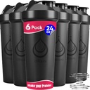 6 Pack, Shaker Bottles dengan Wire Whicks untuk Protein Mixes: 124; Blender Blender Blender Pack: