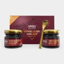 VASU Ayurveda Himalaya Shilajit Resin 400mg - Lab Testing Natural Energy Booster dengan Fulvic Acid & 85 + Trace Mineral - Pure Shilajit for Men & Women - 100 Days Supply for Strength & Stamina (2- Pack)