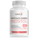 Myo- Inositol & D-Chiro Inositol Suplemen Perempuan - Ideal 40: 1 Rasio - Dukung Keseimbangan Hormone & Fertilitas Kesehatan & Ovarian - Vegan Powder Capsules - 120 Capsules 30-Day Supply