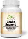 Suplemen Zen - Dukungan Cardio Ditambah Antioksidan, L-Carnitine, L-Taurine, dengan Koenzim Q10, Hawthorn, Horsedich, Cayenne, Benih Grape dan Vitamin E, Promoses Hati 60- Tab