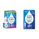TheraTears Dry Eye Therapy Lubricating Eye Drops for Dry Eyes, 1 fl oz Bottle Twin Pack, (2 x 30mL Bottles) & Liquid Gel Malam Hari Pengaruh Mata Pengaruh untuk Dry Eyes, Gunakan Vials, 30 Count