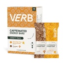 Verb Caffeinated Energy Bars Variety Pack - 2 Deticious Flavors (26g, Paket 16) 110- Calorie Delicious Low Sugar Energy Bar, Vegan & Gluten Free On- Go Snack dengan 80mg Green Tea Caffeine