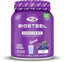 BioSteel Zero Sugar Hydration Mix, Great Tasting Hidration dengan 5 Escalytes Electrolite, Grape Flavor, 100 Servis per Tub