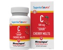 Sumber Superior Vitamin C 500 mg Cherry Melts - Daily Vitamin Suplemen Kesehatan Imune - Vitamin C Formula Aids Sel Kesehatan - 90 Sublingual Dissoling Tablet
