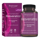 Reveage Beauty Resveratrol 250 mg - Best Trans- Resveratrol - Vegan Antioksidant Suplemen Cellar & Heart Health - Aids Heally Aging & Imune Health - 60 Vegetable Capsules