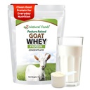 Z Natural Foods Goat Whey Protein Powder Konsentrat - Undenaturated, Unflafedored, Patile Raised Whey - Clean Goat Protein Powder dengan Protein Vital untuk Wheight Management, Imune Dukungan, Fitness, 1 lb
