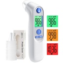 Termometer Ear, Termometer Digital untuk Anak-Anak dan Dewasa, Termometer Bayi Akrasi Tinggi dengan 1s Hasil, 3- Color Coded dan 30 Memory Recall, Easy to Use, with 21 Disposable Probe Covers