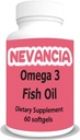 Omega-3 SMA Minyak Ikan di DHA & EPA, 1200 mg Omega- 3, Ultra Mampu, Promotes Heart & Brain Kesehatan, Natural Lemon Flavour, 60 Softgeels