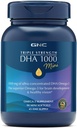 GBC Triple Power DHA 1000 Mini Omega 3 Suplemen, 100mg, Ultra Terkonsentrasi, Potensi Tinggi, Mendukung Pembangunan Otak dan Kesehatan Vision, Burpless, 90 Mini Softgel, 45 SVG, 45 Hari Suppply