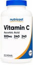 Nutricost Vitamin C 500mg, 240 Capsules, Vegetarian, Gluten Free & Non- GMO