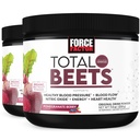 Force Factor Total Beets Drink, Mix Superfood Powder, Nitric Oxide, Energy, Endurance, dan Stamina, Cardiovascular Heart Health Supplemen, 60 Pelayan, 2-Pack