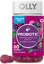 OLLY Promic Gummy, Imune and Digetical Support, 1 Milyar CFU, Chewable Probiotic Supplemen, Berry, 40 Hari Suppply - 80 Cacah