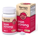 Suplemen Besi Renzo untuk Anak-Anak, Anak-Anak Vegan Tak Tergoyahkan dengan Vitamin C, Sugar- Free Melty Tab, Orange Flavor, 90- Count