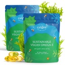 Calgee Vegan Omega 3-450mg DHA & EPA Fatty Acids - Sustainable Algae Oil - Plant - Based Fish Oil Alternative - Carrageenan- Free Softgeels (120 Ct)