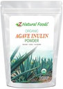 Z Natural Foods Organic Agilanic Ave Inulin Powder, Natural Fiber Suplement, Prebiotic Superfood Pounder untuk Minuman, Smoothies, dan Resep, Raw, Non-GMO, Vegan, Gluten- Free, Kosher, 1 lb