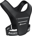 ZelaFit ™ Running Vest for Women & Men Running Phone Holder - Perfect for Running Gear, Running Accesories, Running Essentials - Lighlaler Chest Rig Phone Holder for Running (Black)