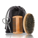 Rambut Dough Brush & Comb, Gunting Set untuk Pria, Set Includes Soft Boar Bristle Brush, Bambu Wide Tooth Comb, dan Kumis Gunting Trimming, Straighten & Sctender Your Beard