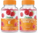 Lifeable Vitamin E + Phosfatidyserine (PS), Gummies Bundle - Great Tasting, Vitamin Suplemen, Gluten Free, GMO Bebas, Gummy Chewable