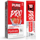 PURE KICE PRO Hdration Electrolite Drink Mix, Strawberry Ice Pop, Includes 1 Box with 6 Packet in Each Box
