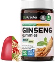 BIO KRAUTER Panax Ginseng Gummies - 1500 mg Kekuatan - 60 Count - Disalurkan Red Ginseng - Imune Dukung Gummies - Vegan, Pectin- Berdasarkan, Non- GMO