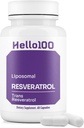 Suplemen Lipomal Lipomal Resveratrol - Setiap 250mg Capsule Diberikan 98% Kemurnian Organik Suplemen Reveratrol - Antiokidant Liposatif Resveratrol, Vegan - 60 Capsules