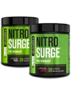 Jacked Factory NITROSURGE Pre Workout Supplement for Energy, Instant Power Gains, Clear Focus, & Intense Pumps (Arktik Putih, 30 Pelayan & Cherry Limeade, 30 Hamba)