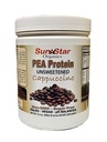 Pea Protein Powder - Unsweetened - Cappuccino dengan Coffee Powder & Vanilla Extract, Soy Free, Non-GMO 17.6 oz