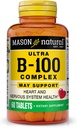 Mason NATURAL Ultra B-100 Kompleks - Hati dan Sistem Gugup Sehat, Membuktikan Fungsi kekebalan dan Metabolisme Energi, 60 tablet