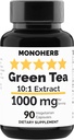 MontaHERB Green Tea Extract 1000 mg - 90 Vegetarian Capsules