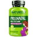 NATURELO Prenatal Multivitamin dengan Besi Yang Dilayout Lembut, Metil Folor, Plant Calcium & Cholin - Vegan, Vegetarian - Non-GMO - Gluten Bebas - 180 Kapsul - 2 Bulan Supply