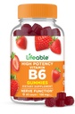 Lifeable Vitamin B6 Gummies 124; 100mg 124; Great Tasting VIT B6 Suplemen 124; Vegan B6 Vitamin untuk Dukungan Nerve Supplemen 124; Vitamin B 6 untuk Dewasa, Pria, Perempuan 124; 60 Gummi