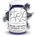 Choline L-Bitartork Capsules 500mg (180 Count) Arun 124; Choline Supplement £124; Dukungan Fungsi Kognitif, Performance Mental dan Endurance Fisik