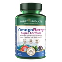 Kesucian memproduksi OmegaBerry Fish Oil w / Vitamin D3 + Organic Acai Super Formula - 1875 mg konsentrasi, Molecularly Distiled, Ultra Pure Omega-3s 1080 mg EPA + 720mg DHA + 120 mg DPA - 90 Count
